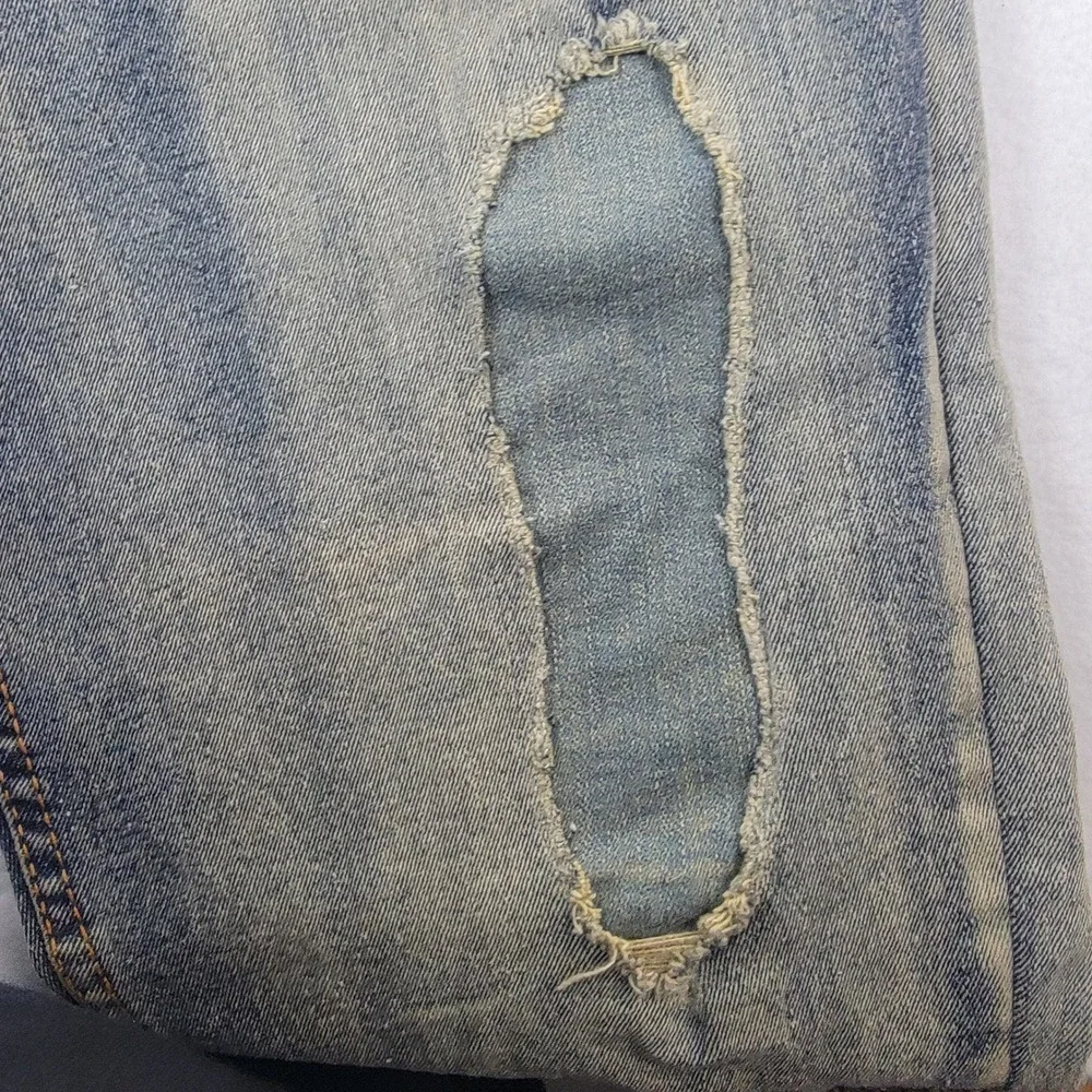 FWRD Mens Denim Jeans 40x34 Distressed Patchwork Streetwear Patches Destroyed